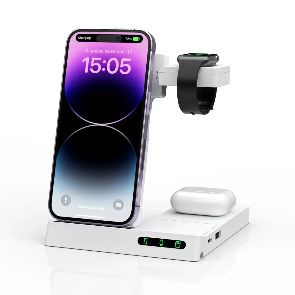 Cargador Inalámbrico 6 en 1 Blanco