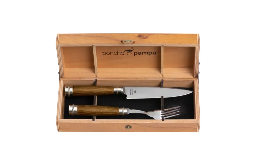 Set de Cubiertos Asado Premium Poncho Pampa