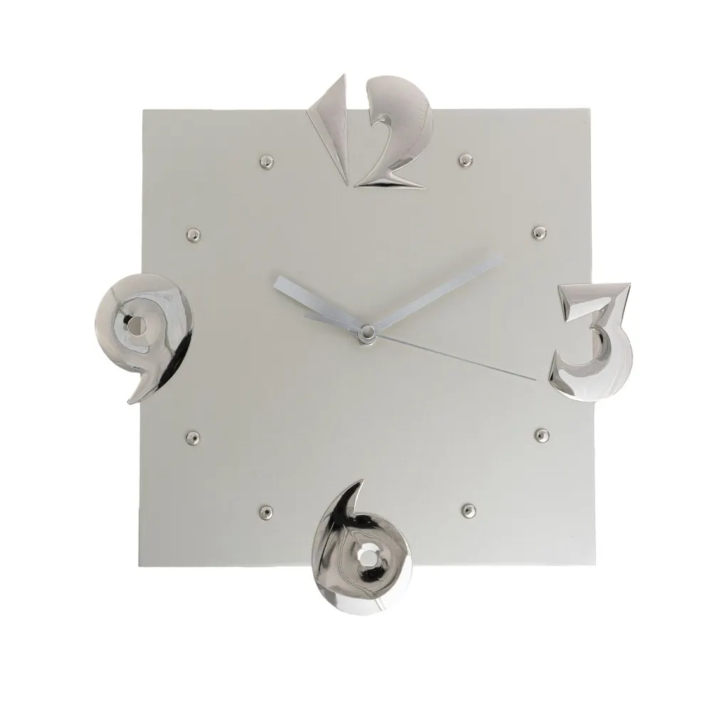 Reloj de Pared Metálico Cuadrado