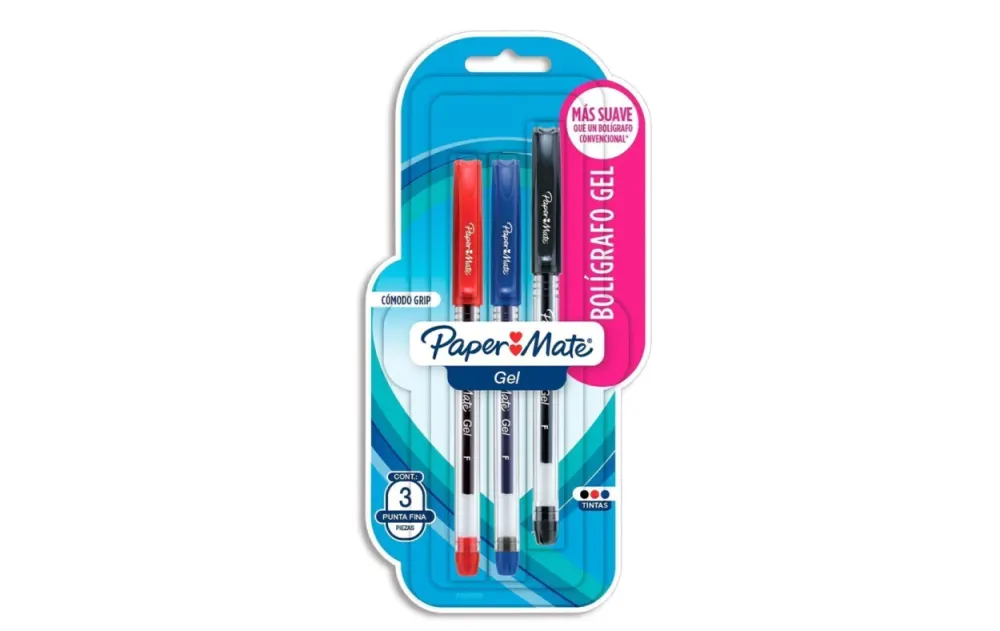 Boligrafo Paper Mate Economy Gel x 3