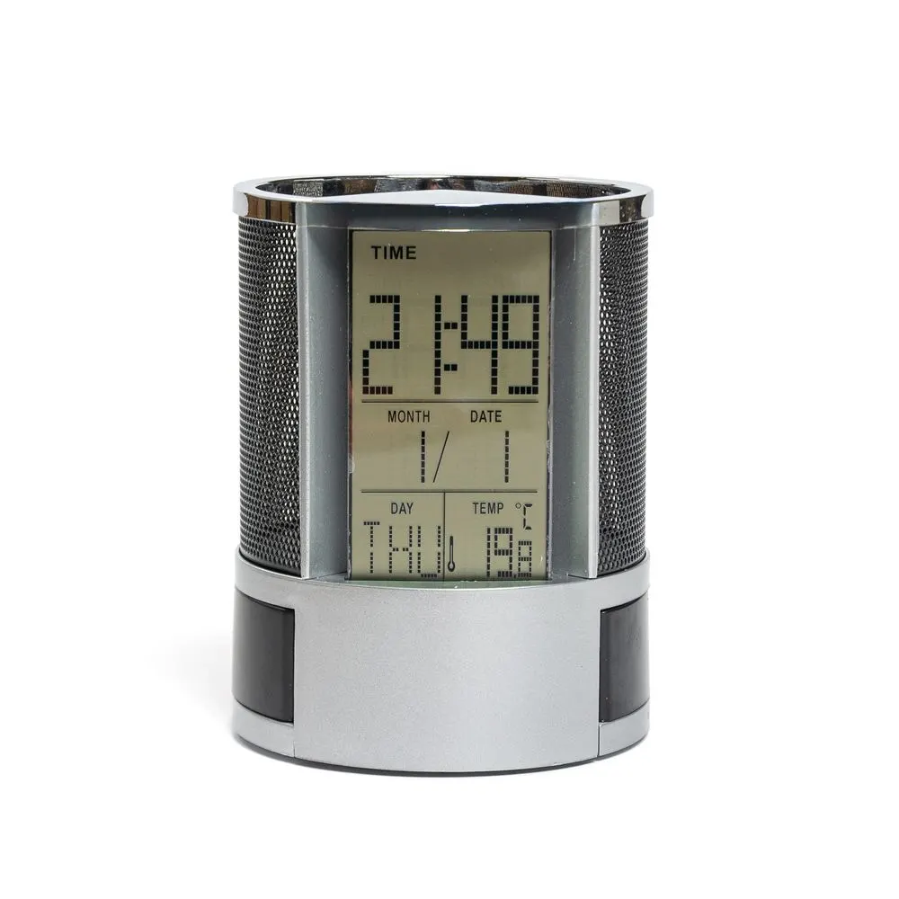 Portalápiz con Reloj y Temperatura